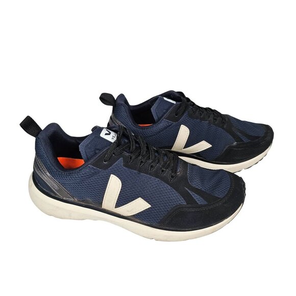 Veja Condor 2 Alveomesh Mens 8 Running Sneakers Shoes Navy Black Off-White - Picture 2 of 12